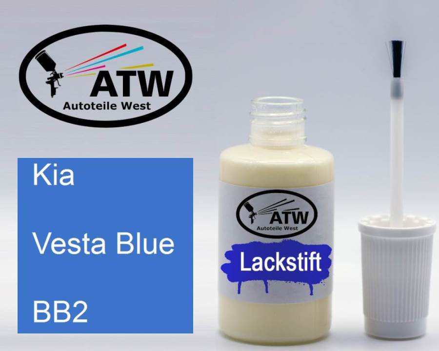 Kia, Vesta Blue, BB2: 20ml Lackstift, von ATW Autoteile West.